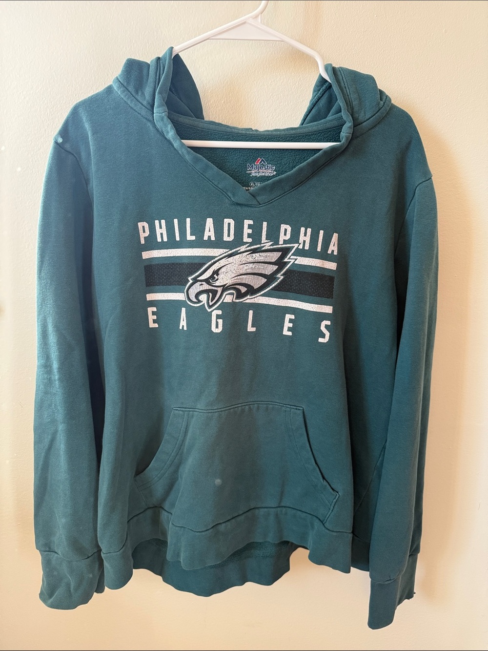 Majestic Teal Philadelphia Eagles Hooded Sweatshirt